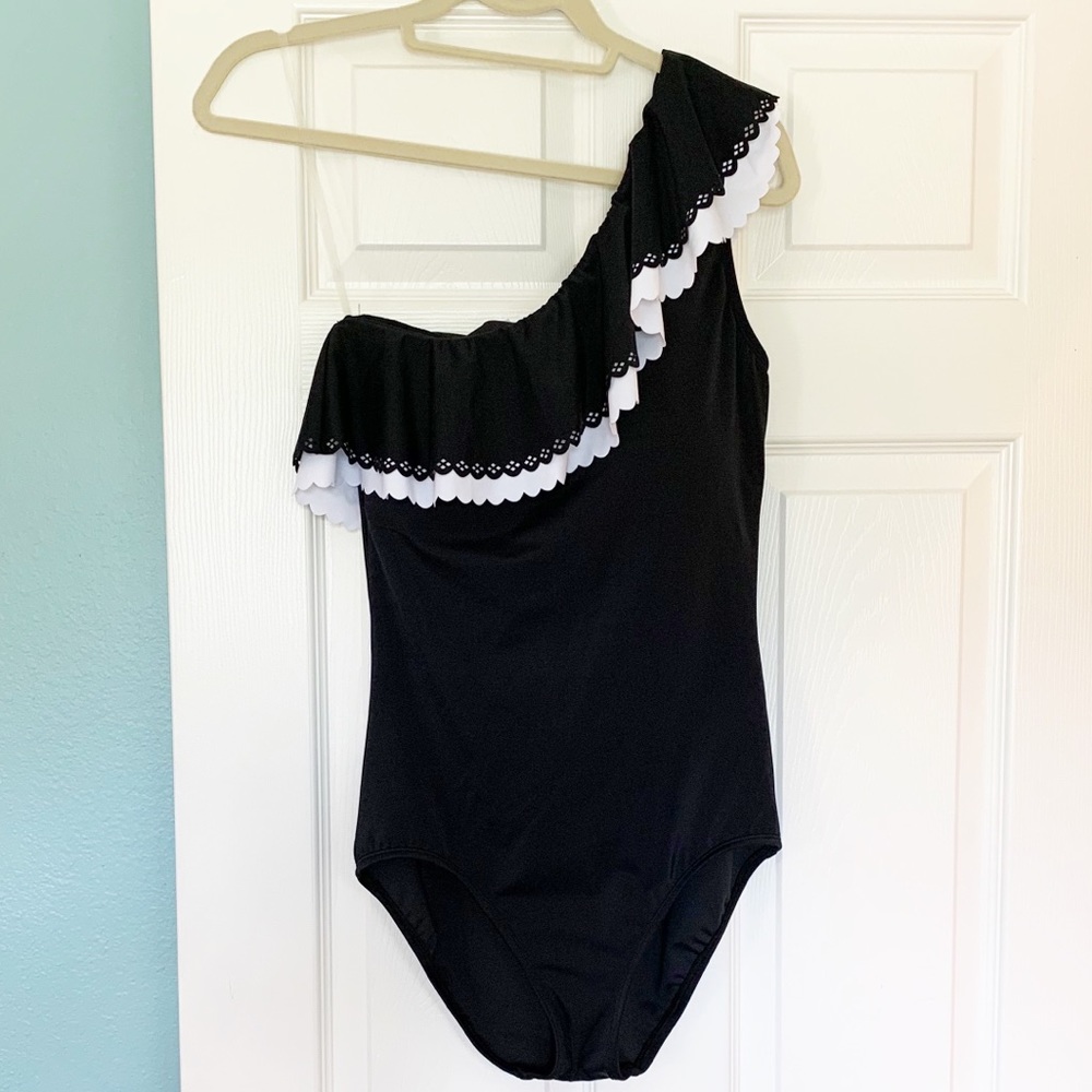 Hermoza One Piece One Shoulder Ruffle Swimsuit